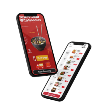 Mobile menu food ordering